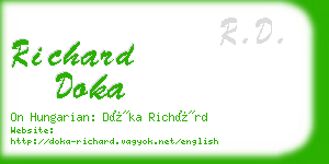 richard doka business card